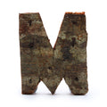 Rustic Bark Letter M - 7cm