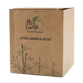 Cottage Glass Storage Jar with Bamboo Lid - 10 cm