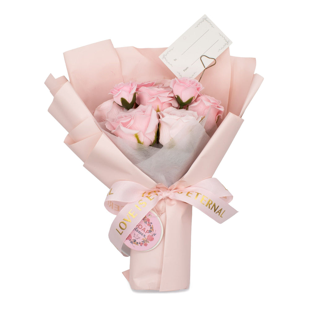 Pink Soap Rose Bouquet - Love Is Eternal Gift Card – view 2