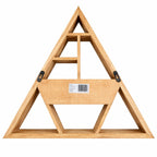 Mango Wood Triangle Wall Shelf with Drawer – view 3