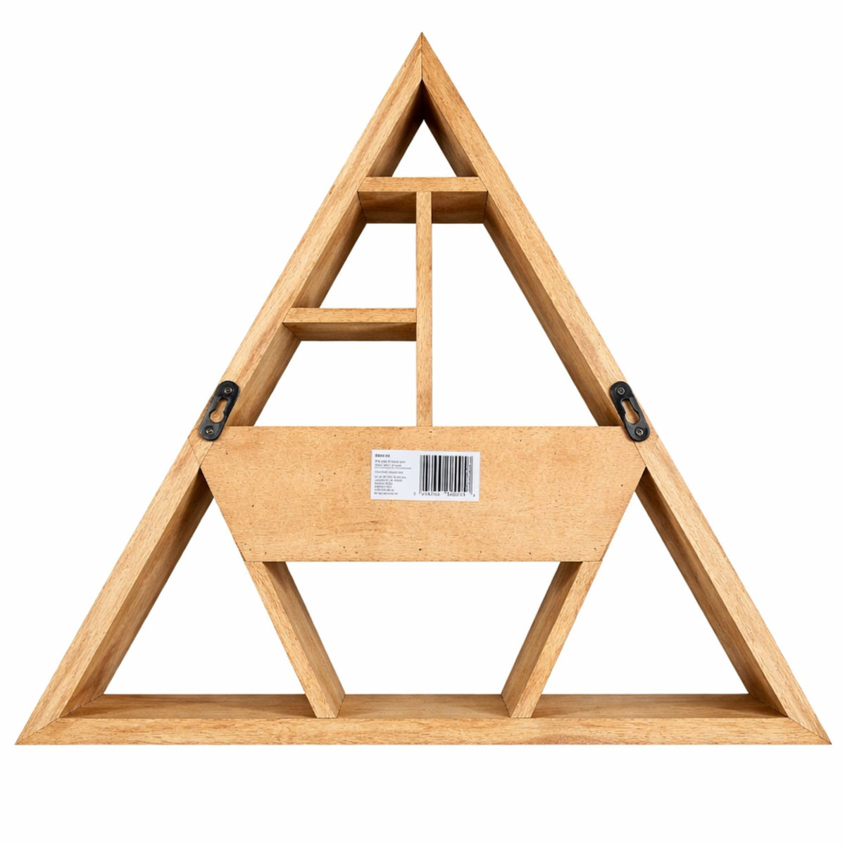 Mango Wood Triangle Wall Shelf with Drawer – view 3