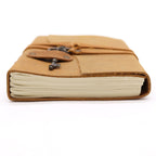 Oiled Tan Leather Notebook with Key, 200 Pages – 13x18 cm – view 4