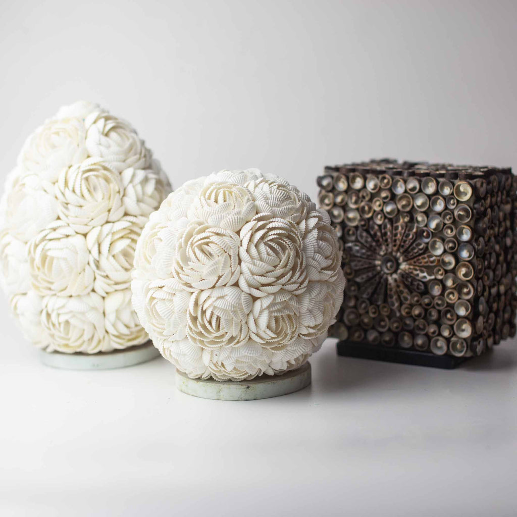 Boho Seashell Lamp - Rose Oval, 15cm