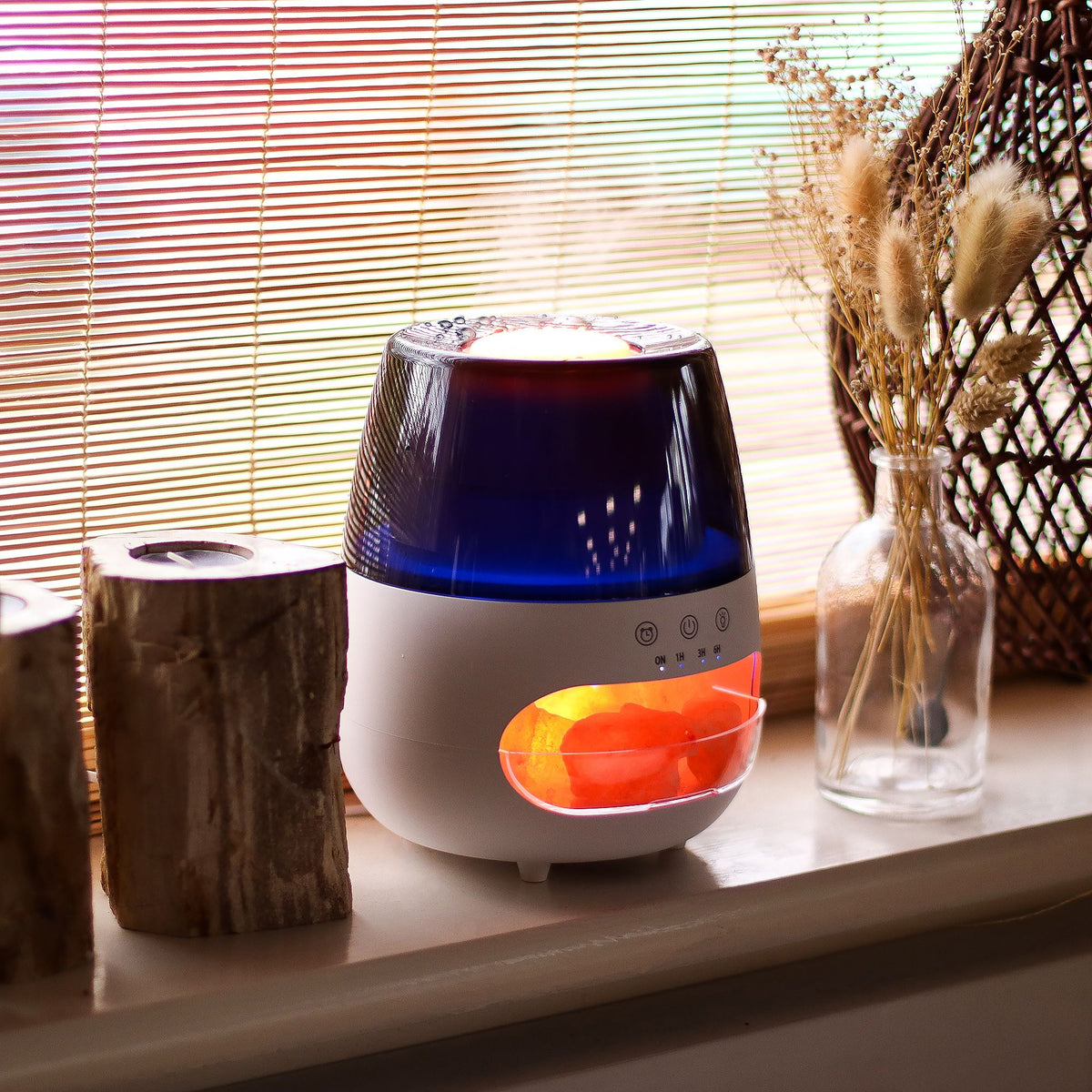 Salt Stone Flame-Effect USB Aroma Diffuser with Timer – view 6