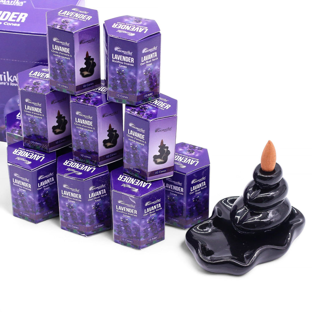 Aromatika Lavender Backflow Incense Cones Pack of 10