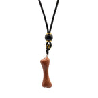 Goldstone Bone Cord Necklace Pendant – view 4