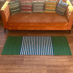 Indian Cotton Rug - Blue/Green - 70x175cm – view 5