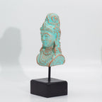 Lucky Java Princess Statue on Stand, Green Copper – view 4