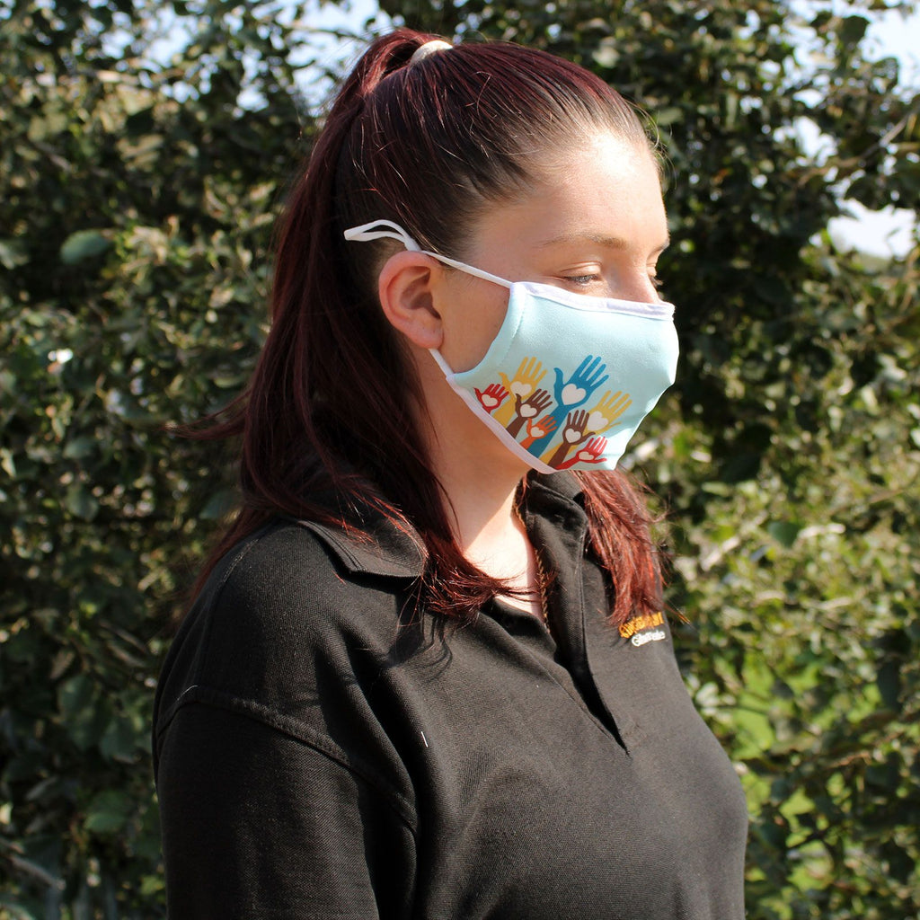 Reusable Fashion Face Covering - Love Hands Print (Adult) – view 2