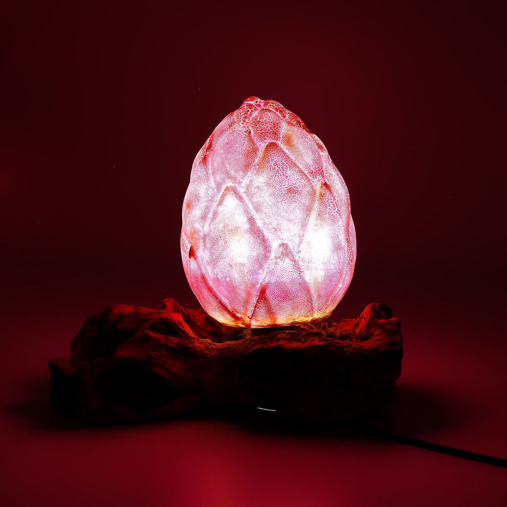 DriftGlow Lamp - Crackle Lotus Flower Shade, Purple – view 4