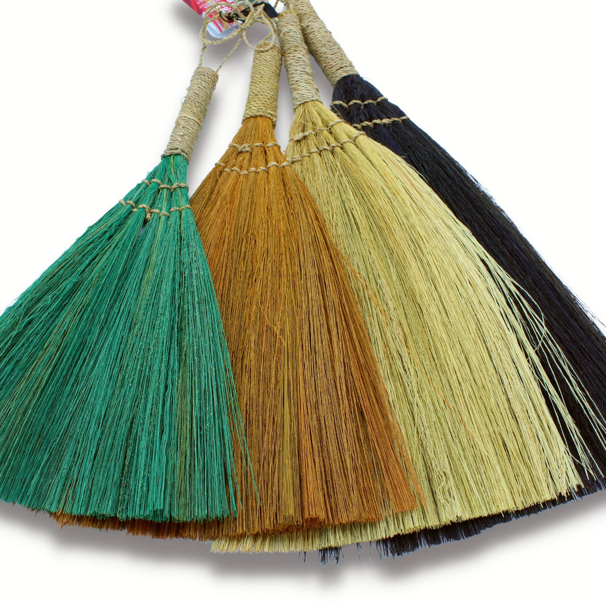 Seagrass Fan Broom Set of 4 - Mixed Colours – view 2