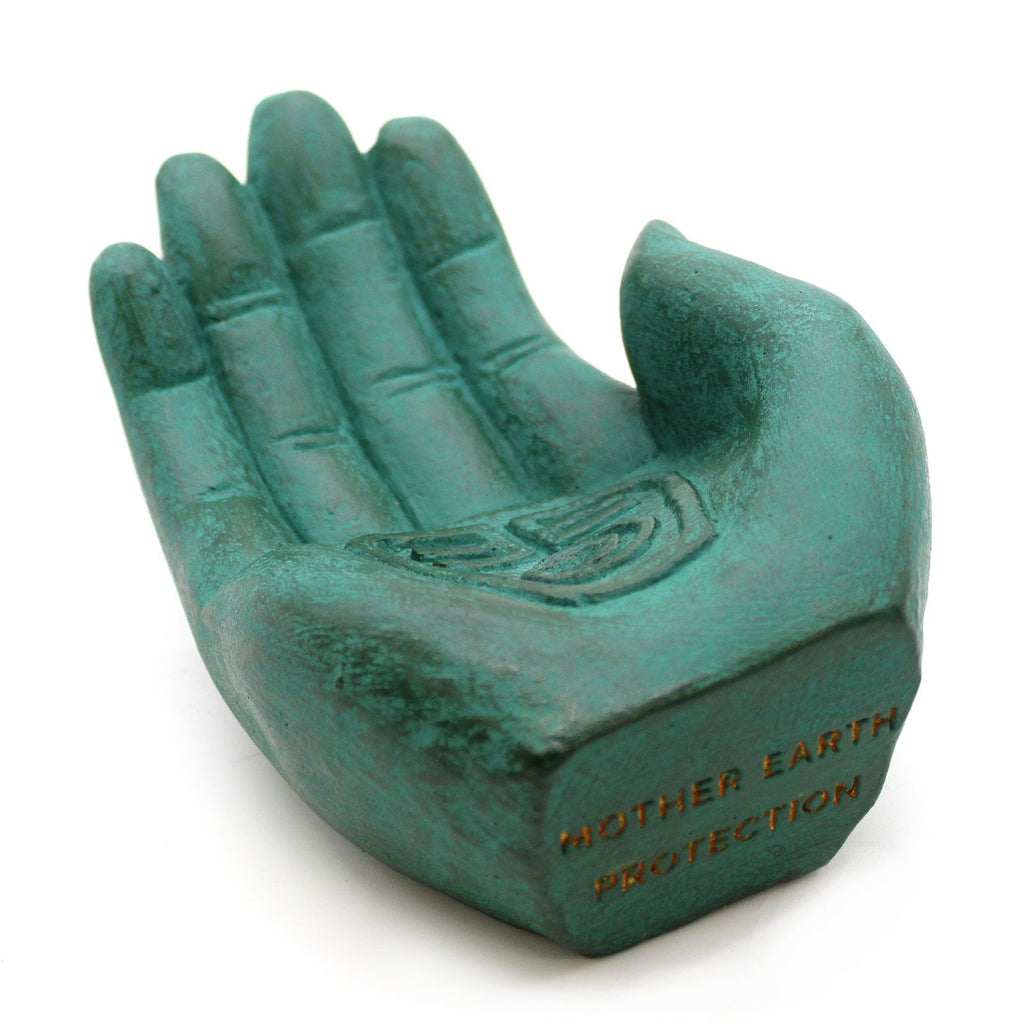 Earth Protect Hand Incense Burner in Green