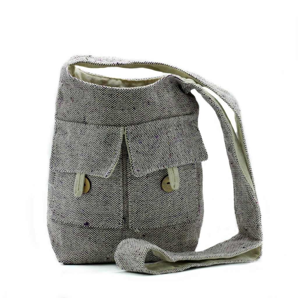 Two Pocket Cotton Bag - Soft Lavender - Medium