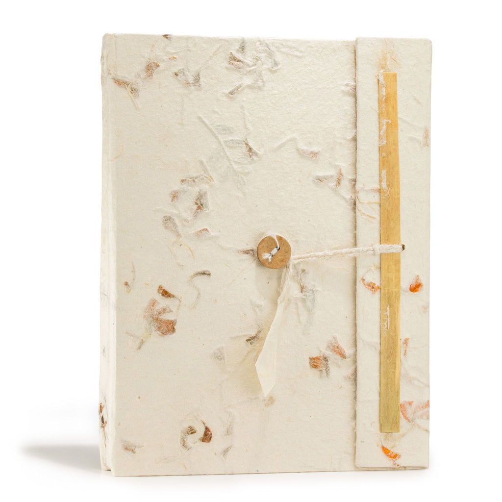 Lokta Pressed Flower Notebook – Large, Bookmark