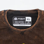 Nomad Sari Stonewashed T-Shirt - Sun & Zodiac - Brown - XL