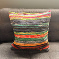 Rag Rug Cushion Cover - Natural Greens - 40x40cm