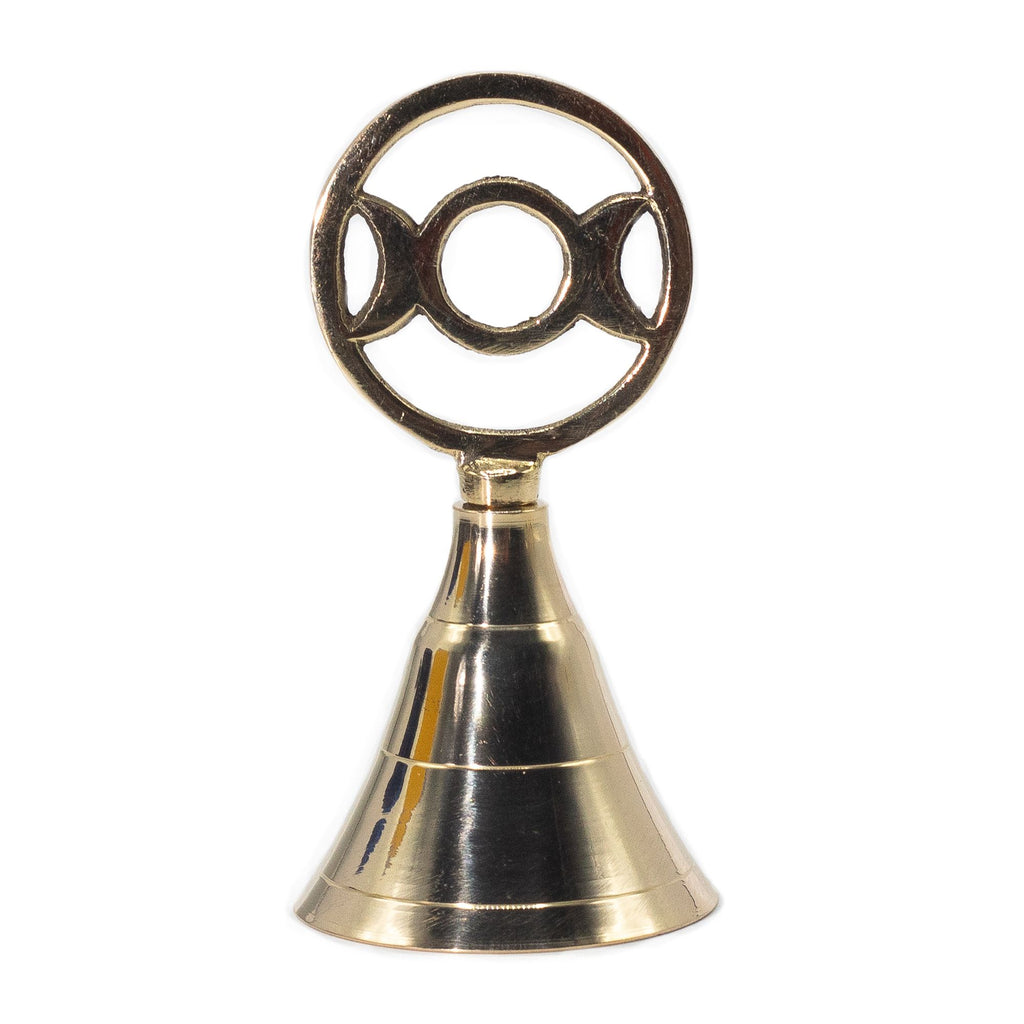 Brass Altar Bell with Triple Moon