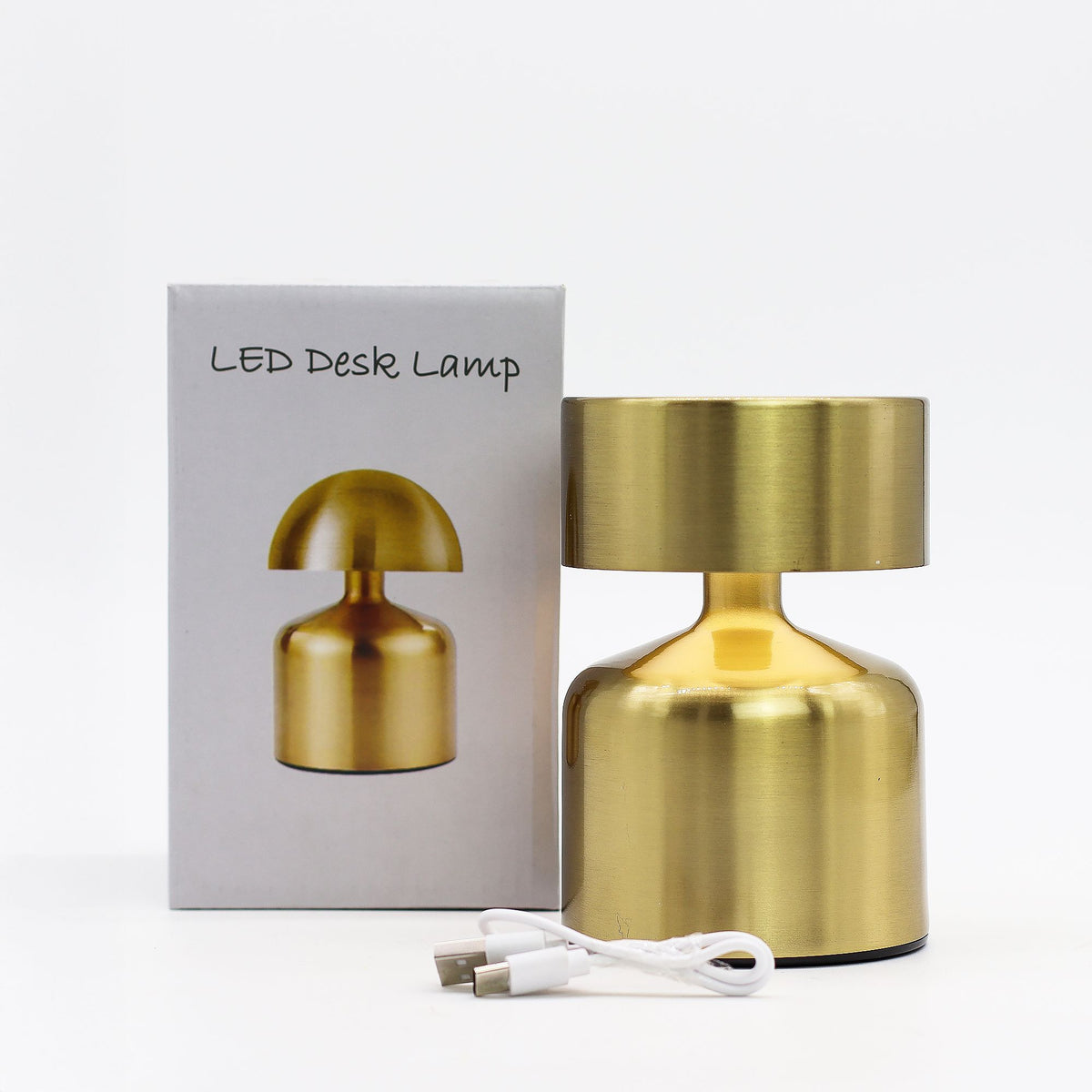 Touch Lamp, Bronze Flat Mushroom, USB-C Rechargeable – view 2