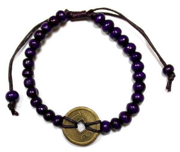 Bali Good Luck Feng Shui Bracelet - Purple