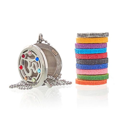 Aromatherapy Diffuser Necklace - OM Chakra 30mm – view 2