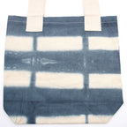 Tie-Dye Cotton Bag 38x42cm - Grey Blocks, Natural Handle – view 2