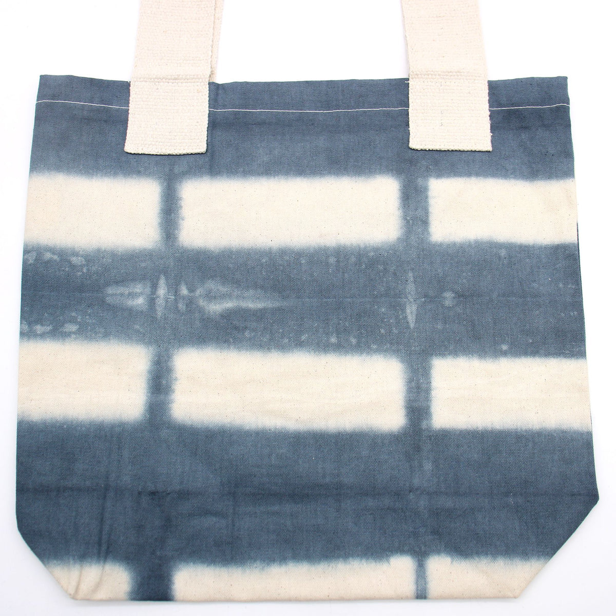 Tie-Dye Cotton Bag 38x42cm - Grey Blocks, Natural Handle – view 2
