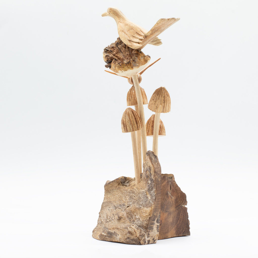 Parasite Wood Carving - Bird, Bee and Mushrooms – view 5
