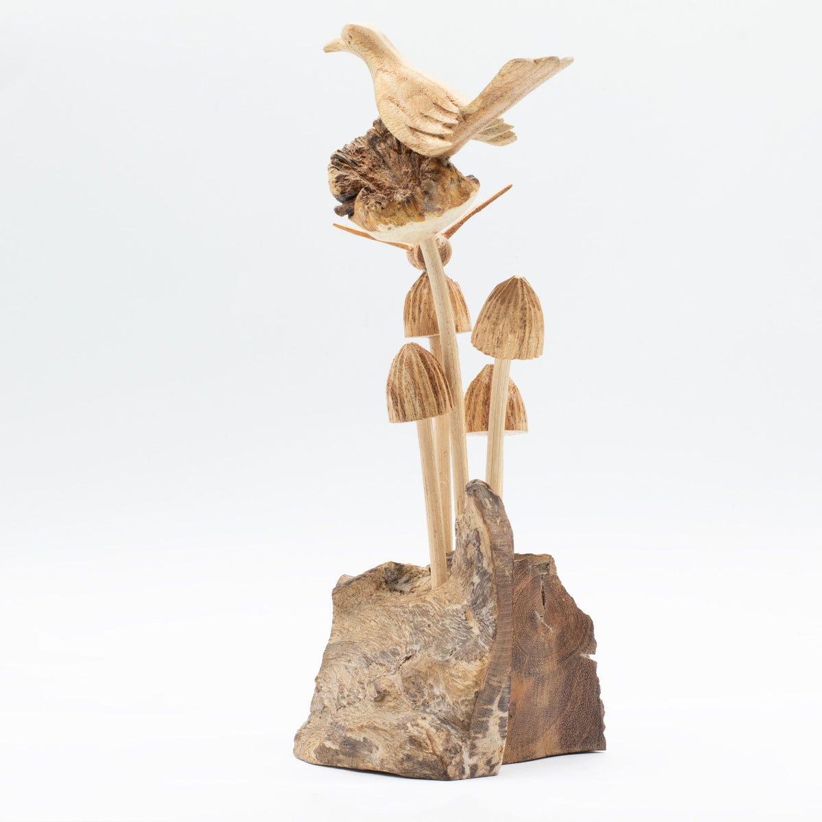 Parasite Wood Carving - Bird, Bee and Mushrooms – view 5