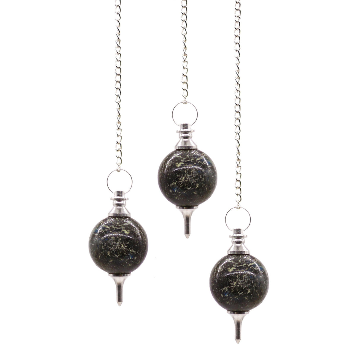 Labradorite Sphere Pendulum with Gemstone Bead