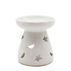 Small Classic White Oil Burner - Moon and Star – view 3