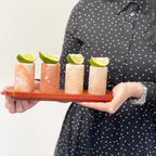 Himalayan Salt Shot Glasses & Wood Tray - Set of 4