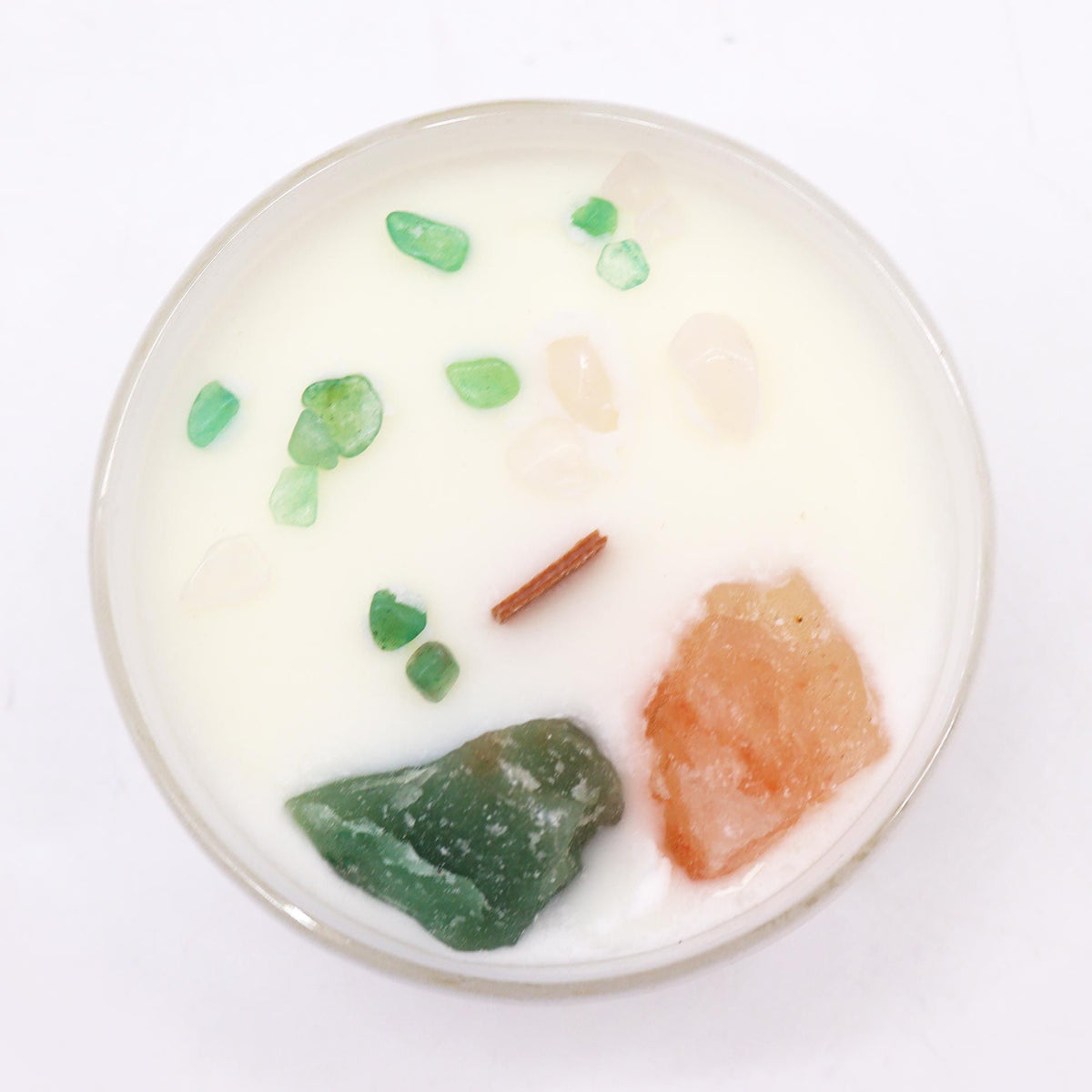 Heart Chakra Crystal Candle - Rose Musk with Rose Quartz – view 5