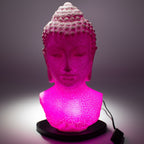 Buddha Bust Glow Lamp - Cherry Crackle, Oval Stand – view 3
