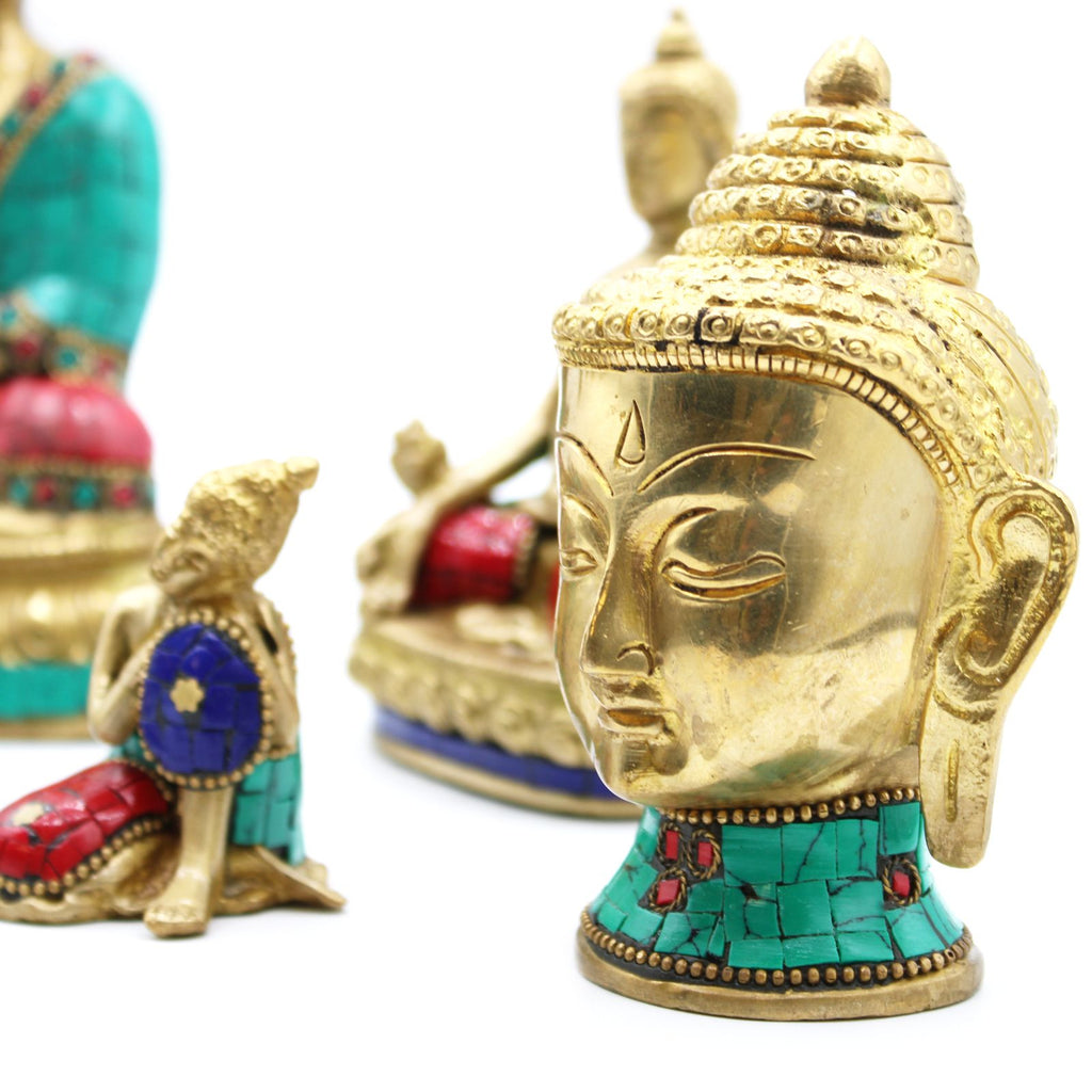 Brass Buddha Figure - Medium Head - 8 cm – view 7