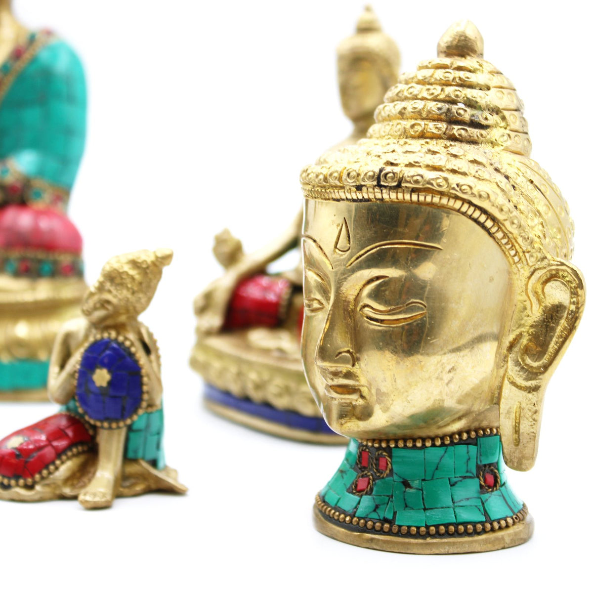 Brass Buddha Figure - Medium Head - 8 cm – view 7
