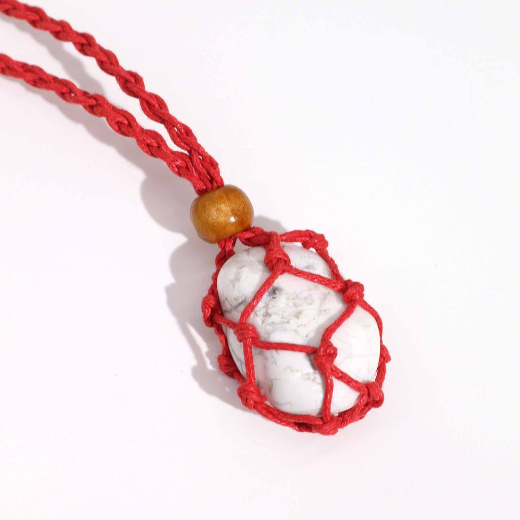 Waxed Cotton Necklace Cord 45cm - Red – view 4