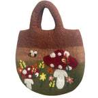 Mushroom Garden Felted Wool Bag - 35x27cm – view 4