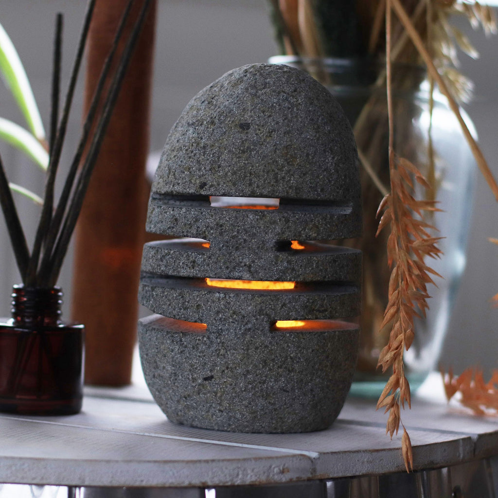 Riverstone Candle Holder - Standing Stone Cut 9x20cm – view 5