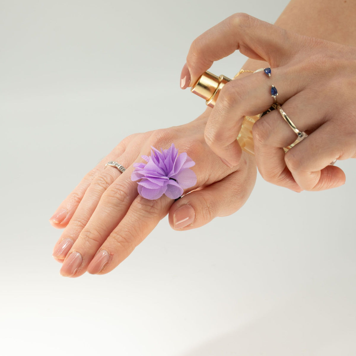 Lavender Fragrance Chiffon Diffuser Ring – view 3