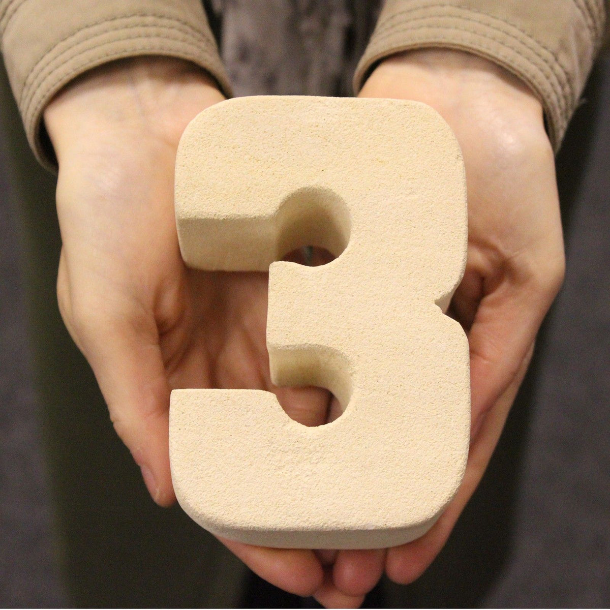 Number 9 Sandstone Candle Holder – view 3