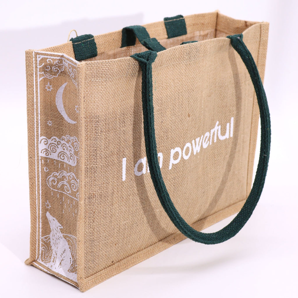 Hop Hare Jute Bag - I am Powerful – view 4