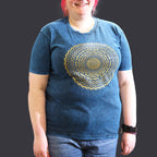 Nomad Sari Stonewashed Cotton T-Shirt – Mandala – Blue – XL – view 3