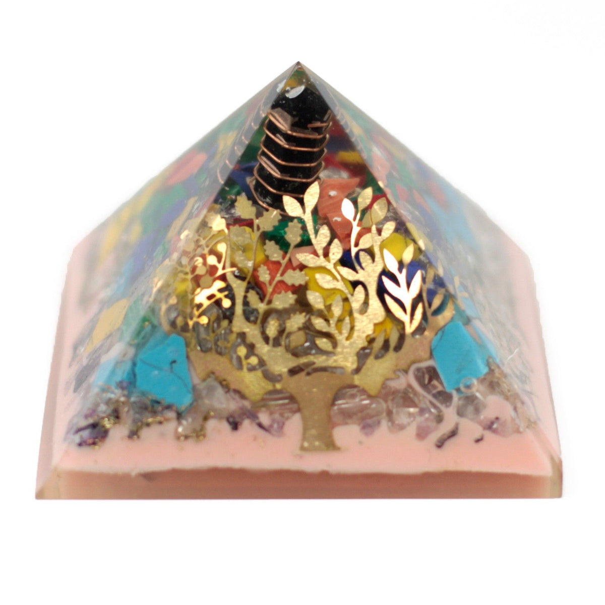 Orgonite Pyramid 70mm - Tree of Life Base