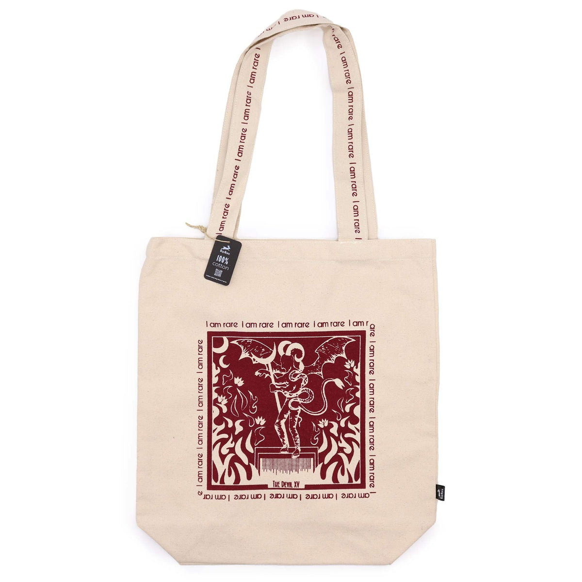 Hop Hare Cotton Canvas Tote Bag - I am Rare