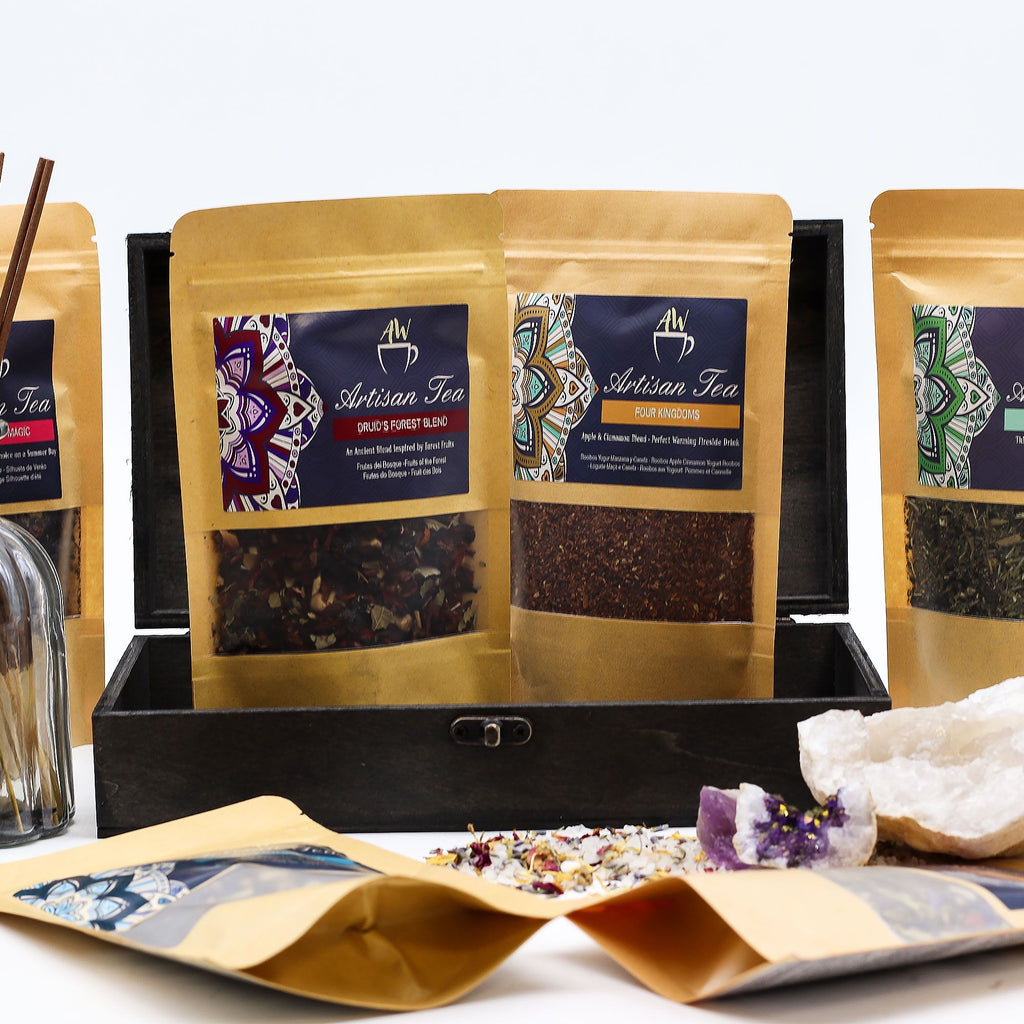 Grey Tea and Gift Hamper Box, Vintage Style – view 4