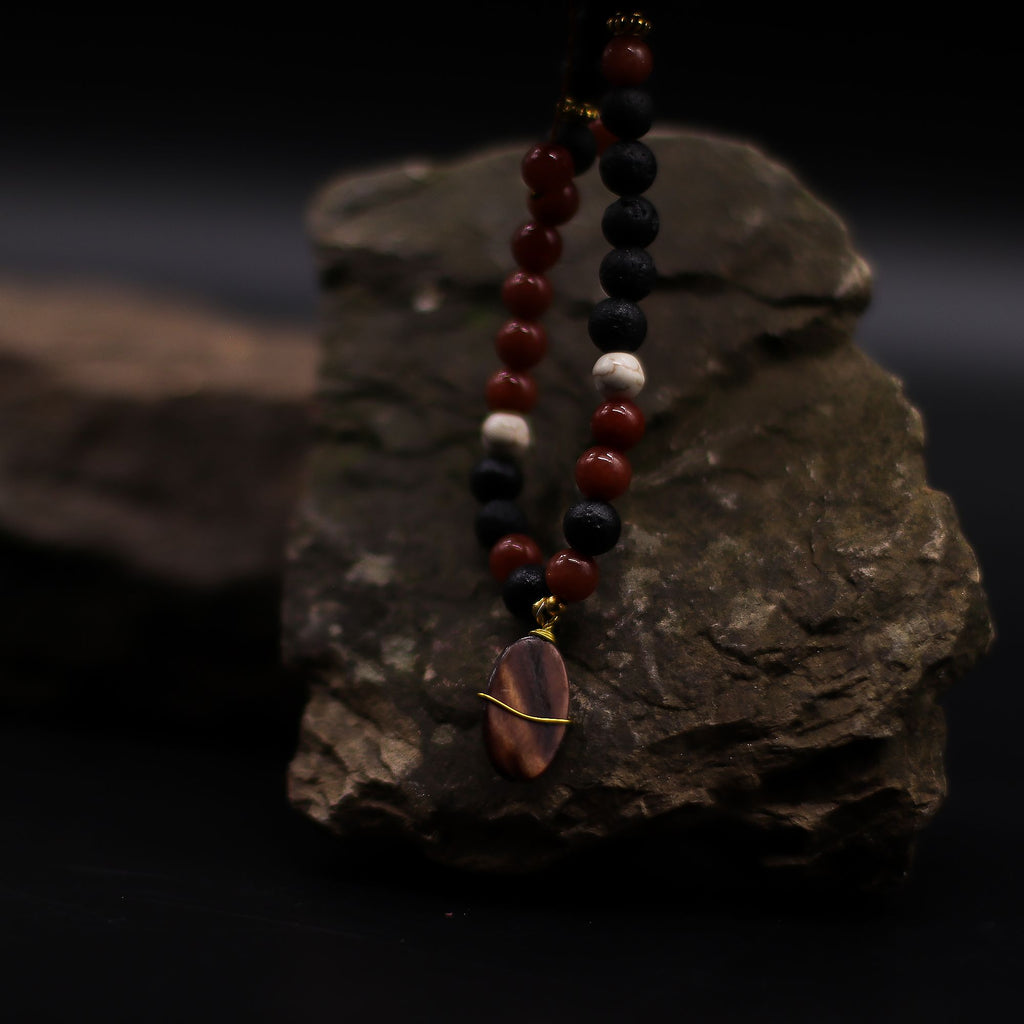 Lava Stone Necklace 42cm - Protection – view 5
