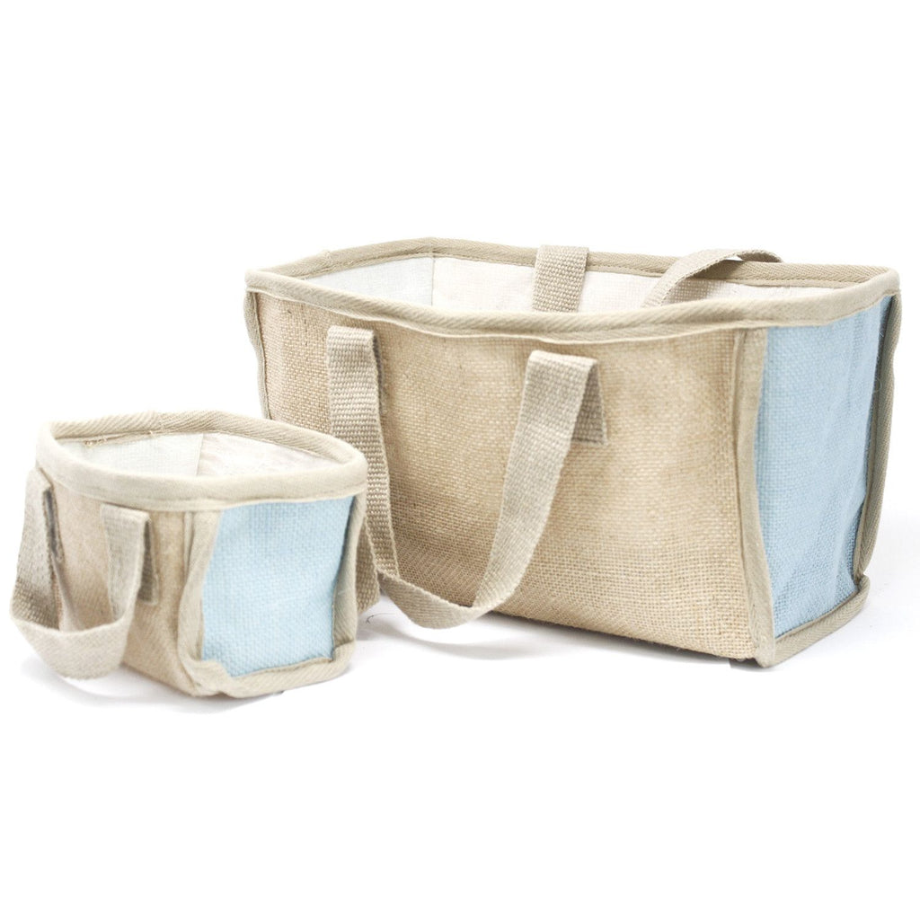 Large Jute Shopping Basket 33x18x20cm Natural – view 4