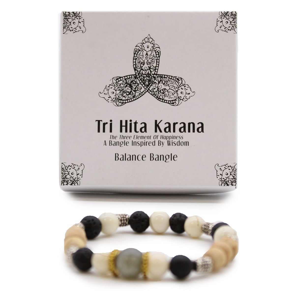 Tri Hita Karana Bangle - Balance, Bali Beaded Bracelet – view 2