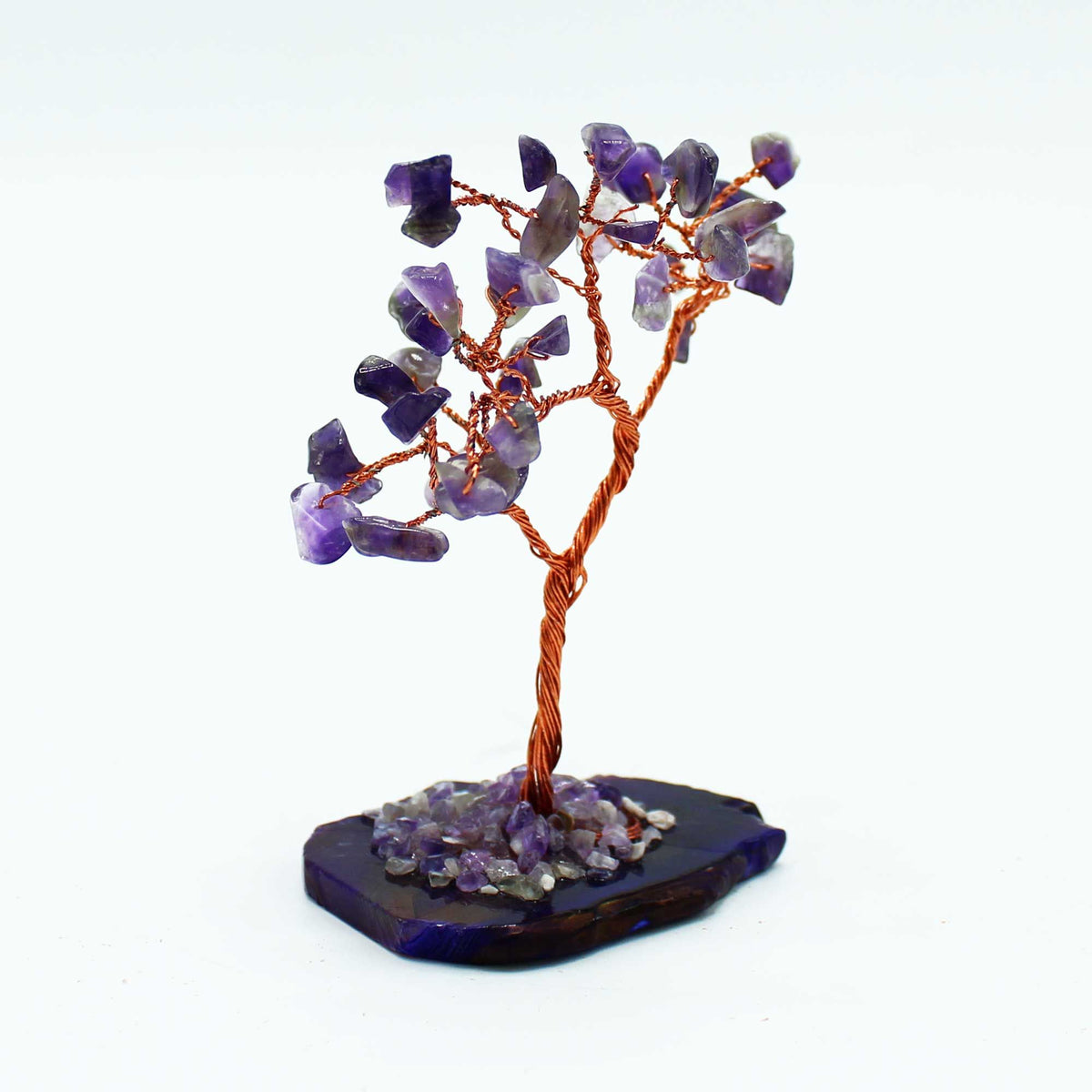 Amethyst Gemstone Tree on Natural Agate Base - 35 stones – view 3