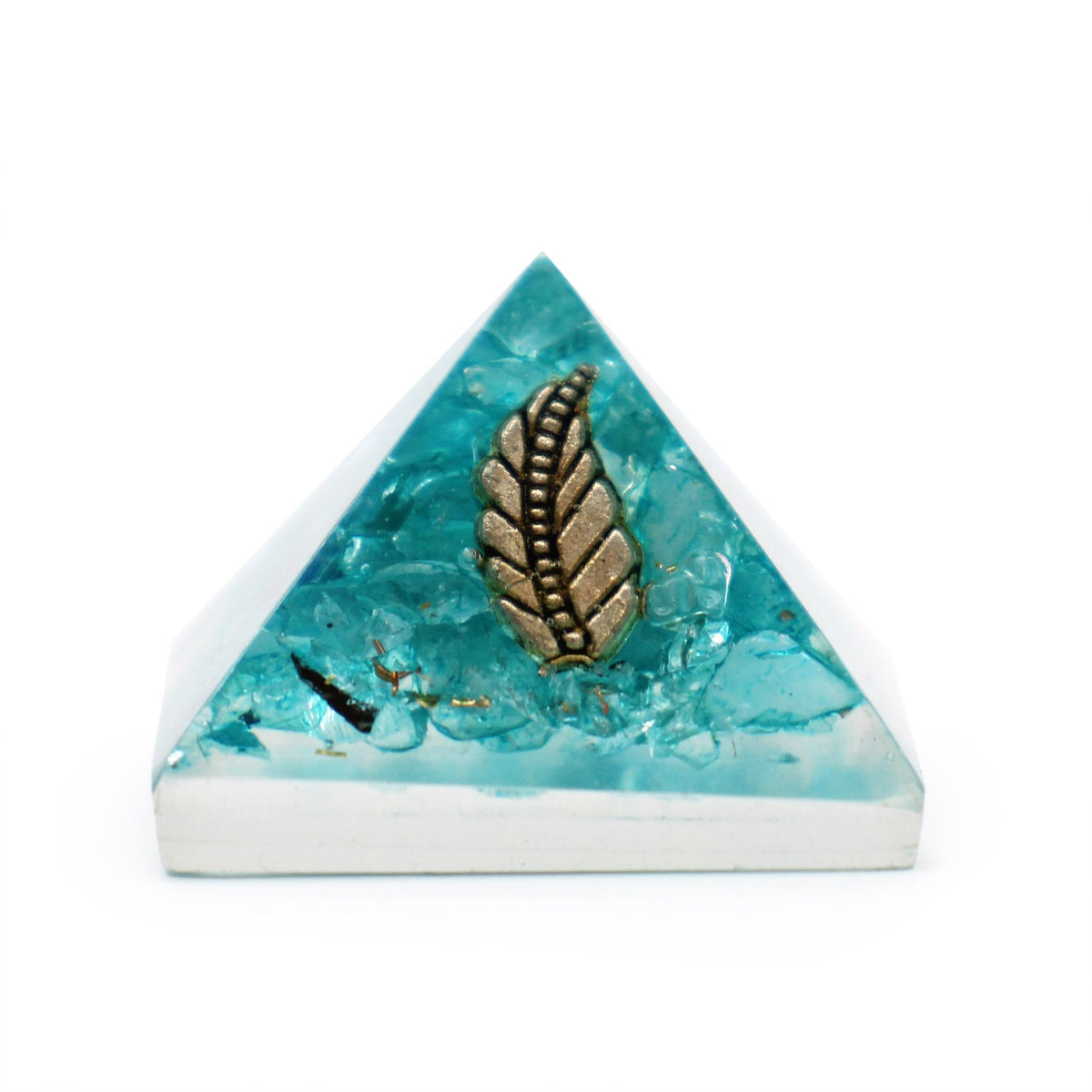 Small Orgonite Pyramid 25mm - Gemstone Chips and Copper – view 3